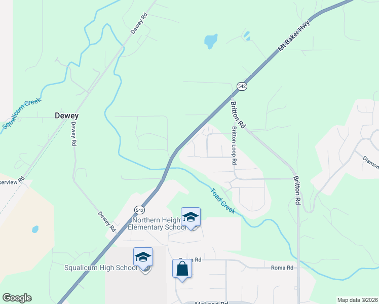 map of restaurants, bars, coffee shops, grocery stores, and more near 3808 Keystone Way in Bellingham