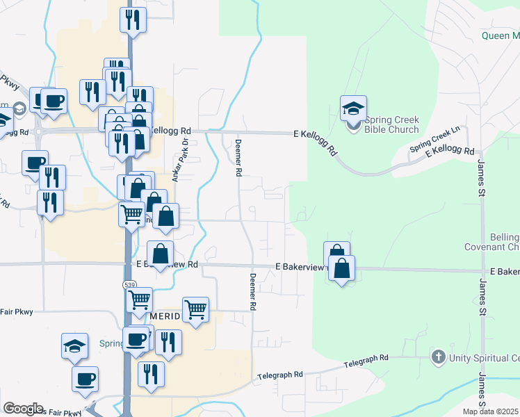 map of restaurants, bars, coffee shops, grocery stores, and more near 246 Prince Avenue in Bellingham