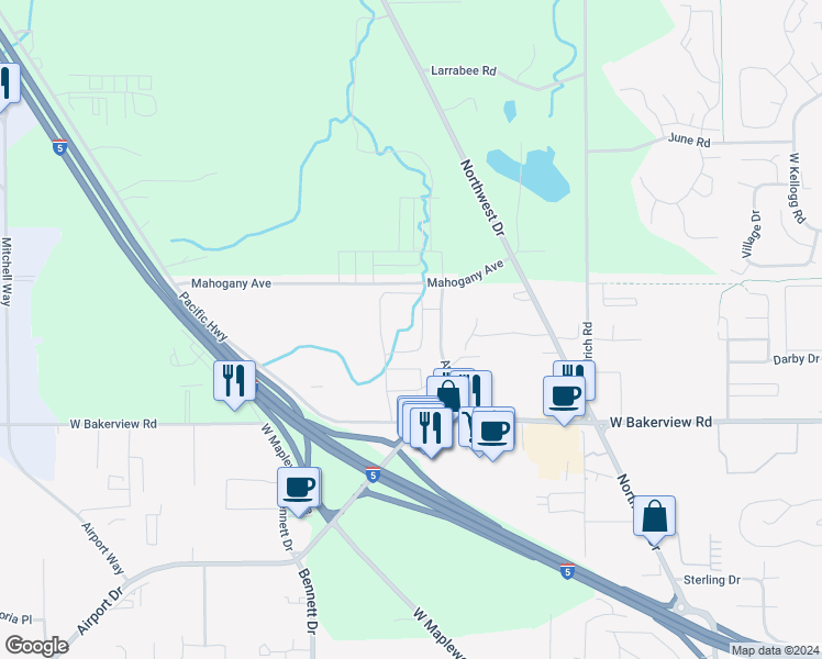 map of restaurants, bars, coffee shops, grocery stores, and more near 4125 Arctic Avenue in Bellingham