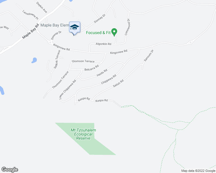 map of restaurants, bars, coffee shops, grocery stores, and more near 6009 Salish Road in Duncan