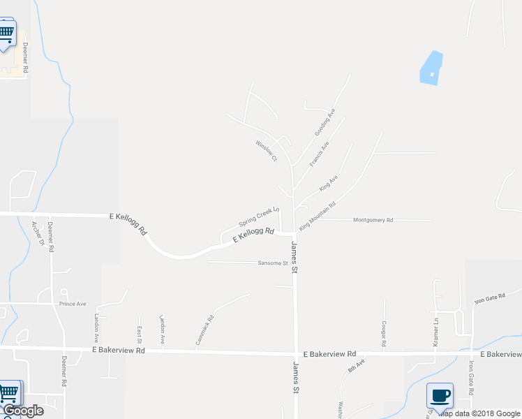 map of restaurants, bars, coffee shops, grocery stores, and more near 4253 Spring Creek Lane in Bellingham