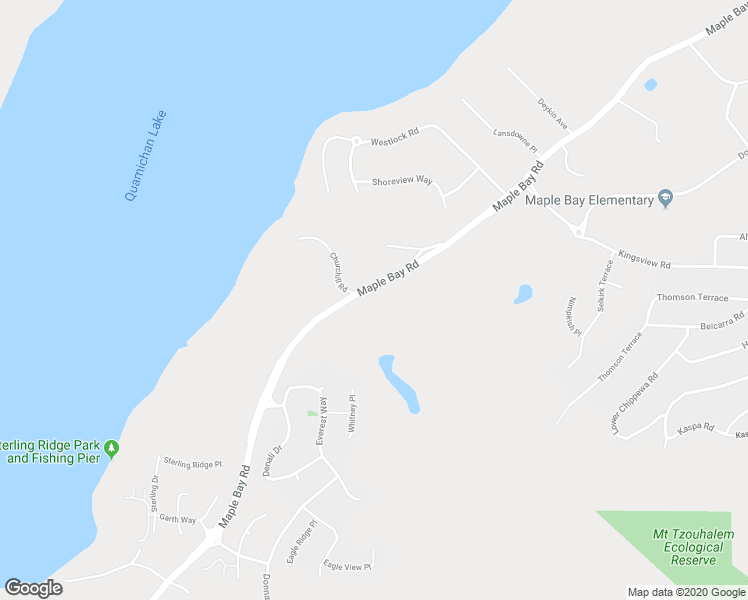 map of restaurants, bars, coffee shops, grocery stores, and more near 1688 Maple Bay Road in Duncan