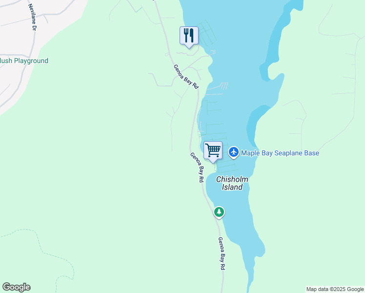 map of restaurants, bars, coffee shops, grocery stores, and more near 6188 Genoa Bay Road in Duncan