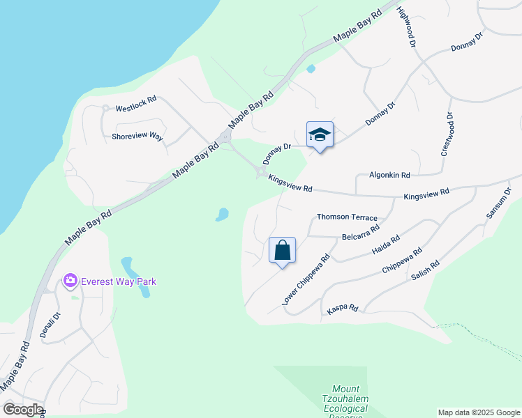 map of restaurants, bars, coffee shops, grocery stores, and more near 1581 Nimpkish Place in Duncan