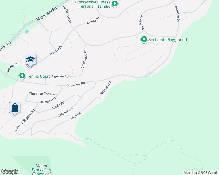 map of restaurants, bars, coffee shops, grocery stores, and more near 6089 Sansum Drive in Duncan