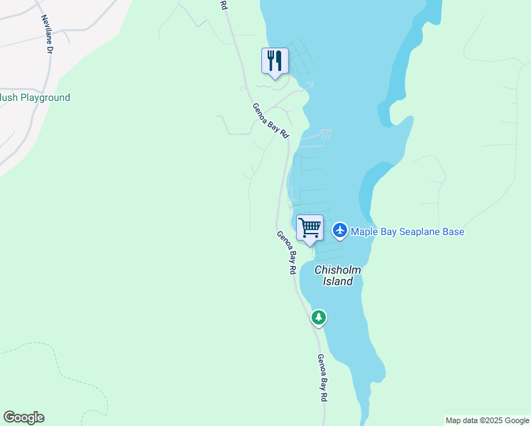 map of restaurants, bars, coffee shops, grocery stores, and more near 6188 Genoa Bay Road in Duncan