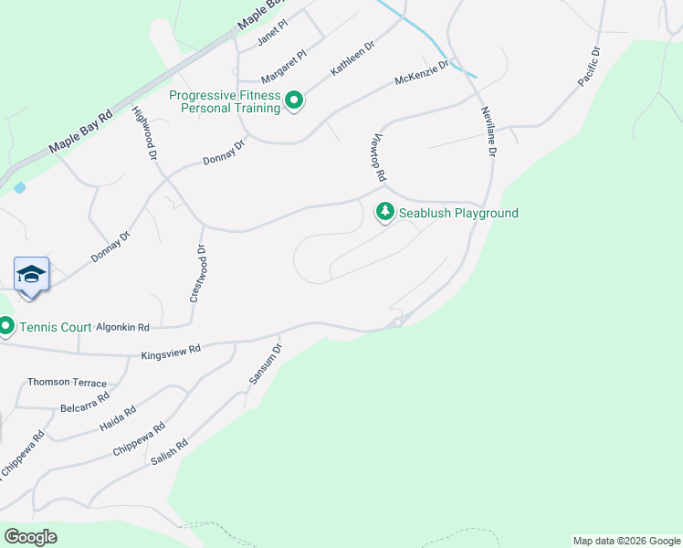 map of restaurants, bars, coffee shops, grocery stores, and more near 3226 Woodrush Drive in Cowichan Valley