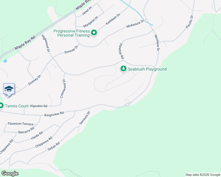 map of restaurants, bars, coffee shops, grocery stores, and more near 3228 Woodrush Drive in Cowichan Valley