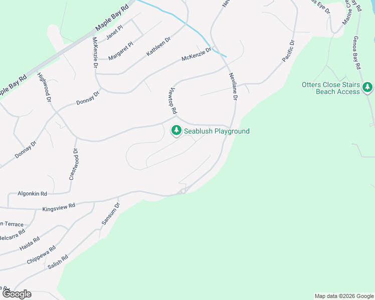 map of restaurants, bars, coffee shops, grocery stores, and more near 3155 Woodrush Drive in Cowichan Valley