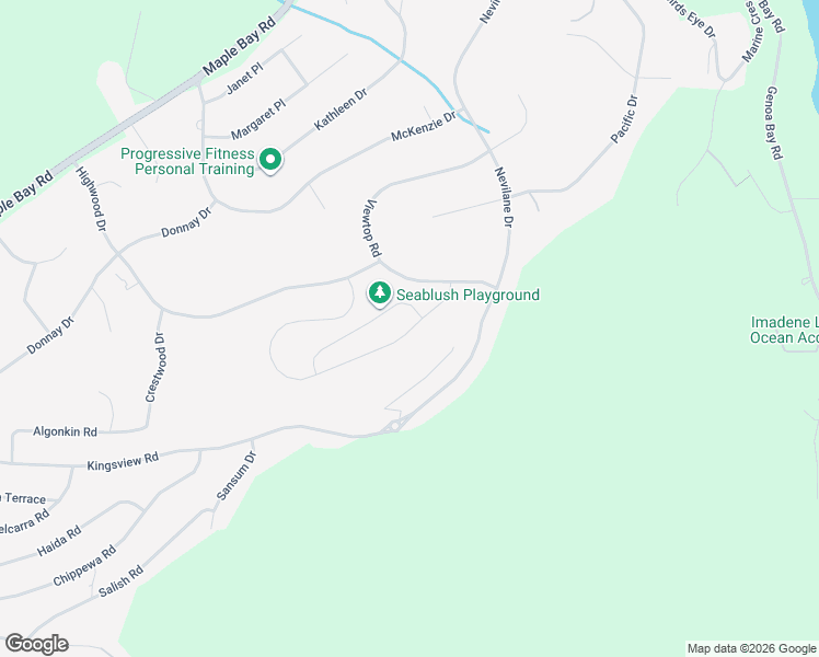 map of restaurants, bars, coffee shops, grocery stores, and more near 3116 Woodrush Drive in Cowichan Valley