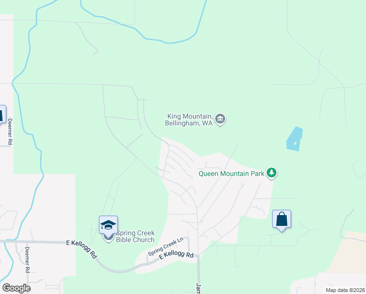 map of restaurants, bars, coffee shops, grocery stores, and more near 814 Blackwood Court in Bellingham