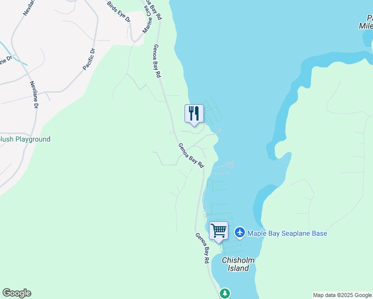 map of restaurants, bars, coffee shops, grocery stores, and more near 6301 Genoa Bay Road in Duncan