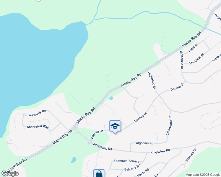 map of restaurants, bars, coffee shops, grocery stores, and more near 1437 Maple Bay Road in Duncan