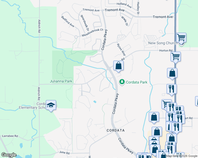 map of restaurants, bars, coffee shops, grocery stores, and more near 604 Creekbend Lane in Bellingham