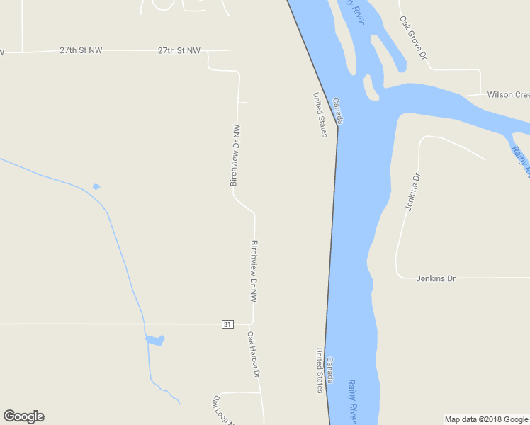 map of restaurants, bars, coffee shops, grocery stores, and more near 2522 Birchview Drive Northwest in Baudette
