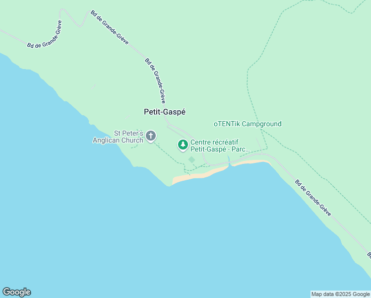 map of restaurants, bars, coffee shops, grocery stores, and more near Boulevard de Grande Greve in Gaspé