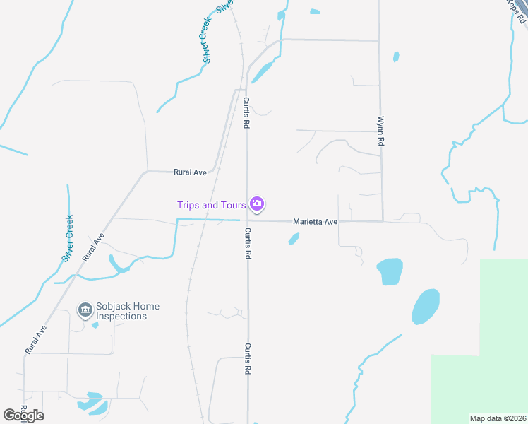 map of restaurants, bars, coffee shops, grocery stores, and more near 4558-4610 Curtis Road in Bellingham