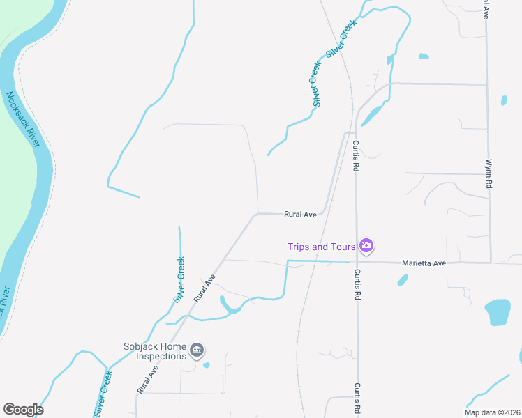 map of restaurants, bars, coffee shops, grocery stores, and more near 4591 Rural Avenue in Bellingham
