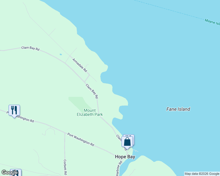 map of restaurants, bars, coffee shops, grocery stores, and more near 4255 Armadale Road in Pender Island