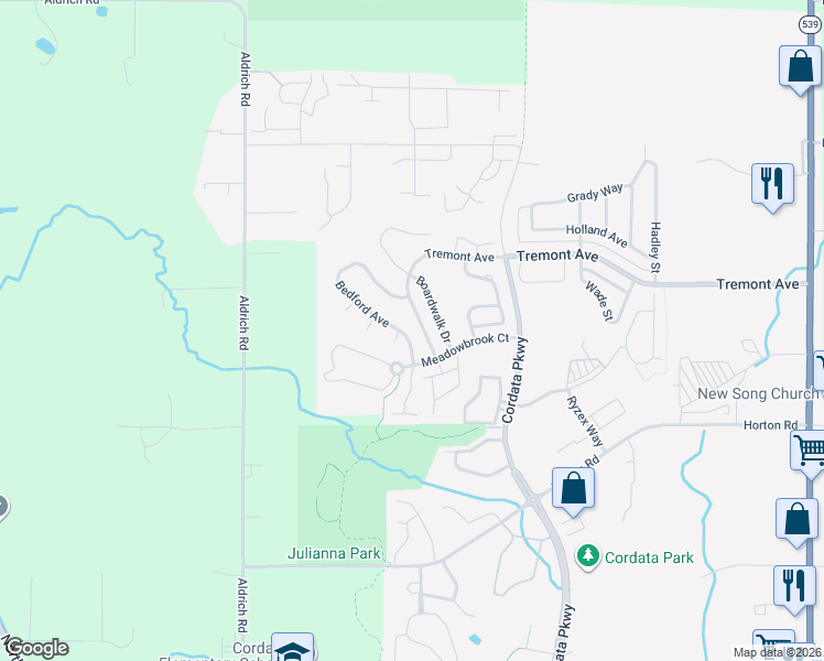 map of restaurants, bars, coffee shops, grocery stores, and more near 4616 Bedford Avenue in Bellingham
