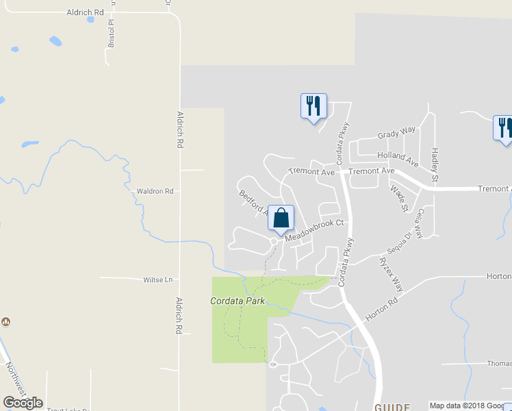 map of restaurants, bars, coffee shops, grocery stores, and more near 4648 Bedford Avenue in Bellingham