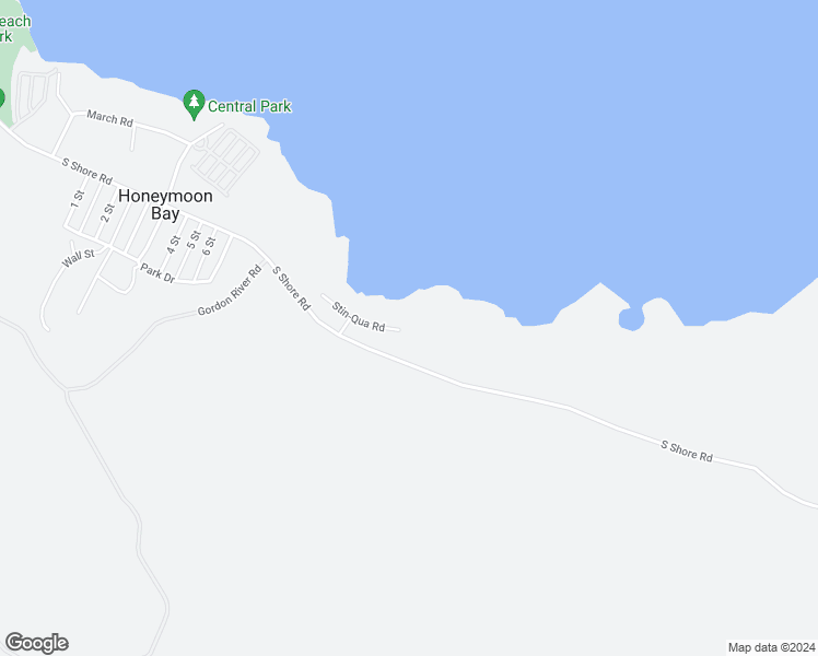 map of restaurants, bars, coffee shops, grocery stores, and more near 9459 South Shore Road in Mesachie Lake