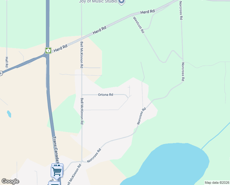 map of restaurants, bars, coffee shops, grocery stores, and more near 2768 Ortona Road in Duncan