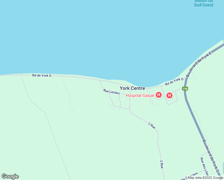 map of restaurants, bars, coffee shops, grocery stores, and more near 18 Rue Leclerc in Gaspé