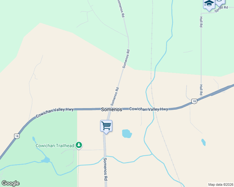 map of restaurants, bars, coffee shops, grocery stores, and more near 6773 Somenos Road in Duncan