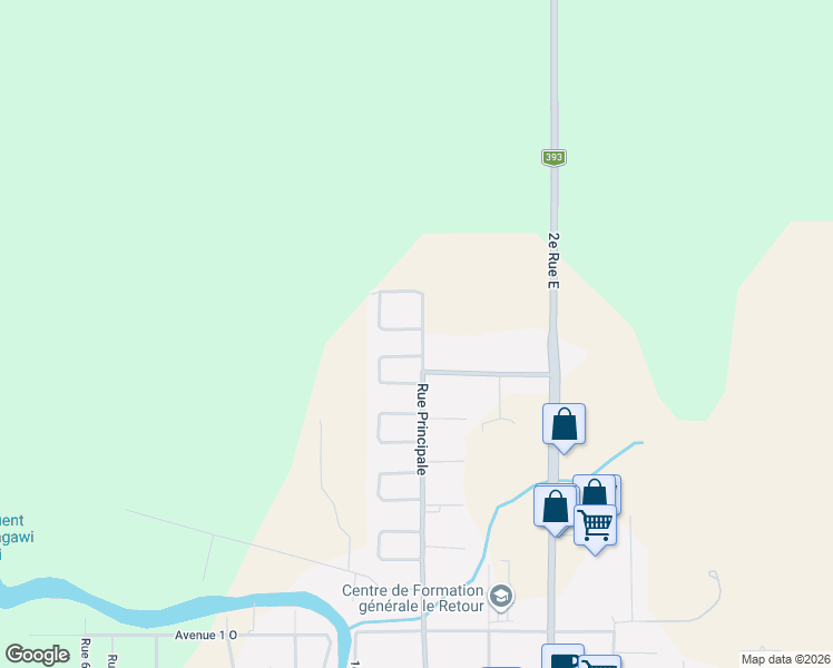 map of restaurants, bars, coffee shops, grocery stores, and more near 18 Rue Principale in La Sarre