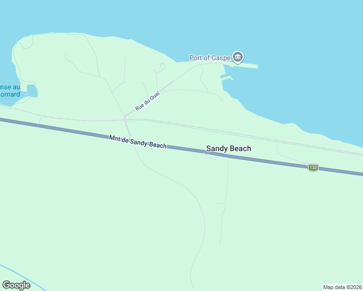 map of restaurants, bars, coffee shops, grocery stores, and more near 1 Montée de Sandy-Beach in Gaspé