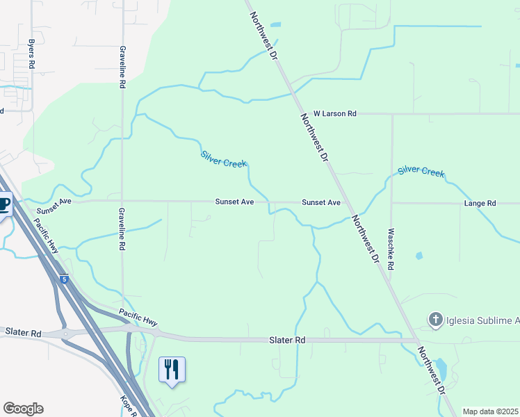 map of restaurants, bars, coffee shops, grocery stores, and more near 1049 Sunset Avenue in Bellingham