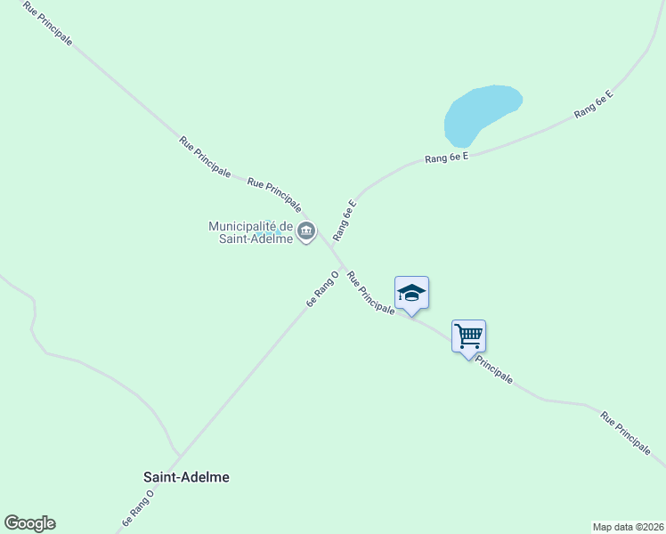 map of restaurants, bars, coffee shops, grocery stores, and more near 164 Rue Principale in Saint-Adelme