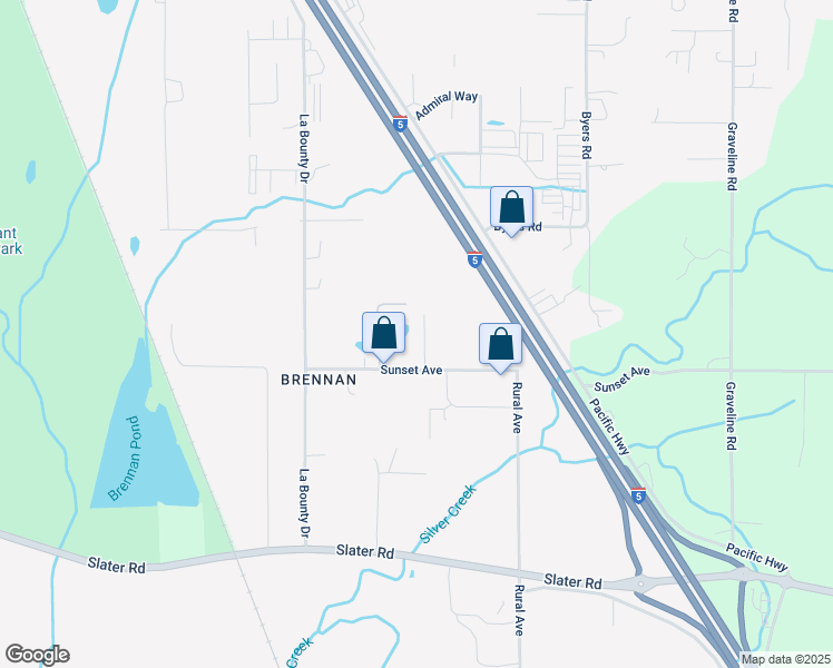 map of restaurants, bars, coffee shops, grocery stores, and more near 4981 Sunset Park Place in Ferndale