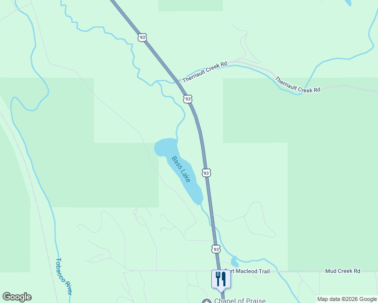 map of restaurants, bars, coffee shops, grocery stores, and more near 4964 U.S. 93 in Eureka