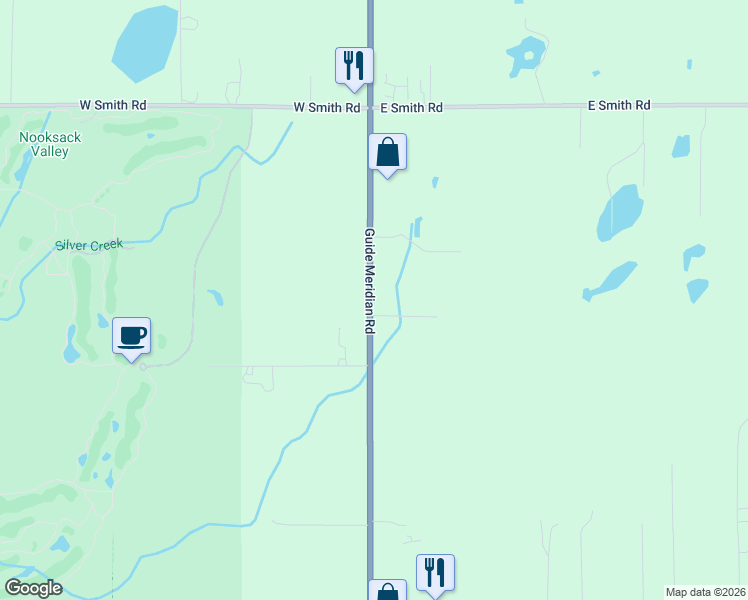 map of restaurants, bars, coffee shops, grocery stores, and more near 5156 Guide Meridian in Bellingham