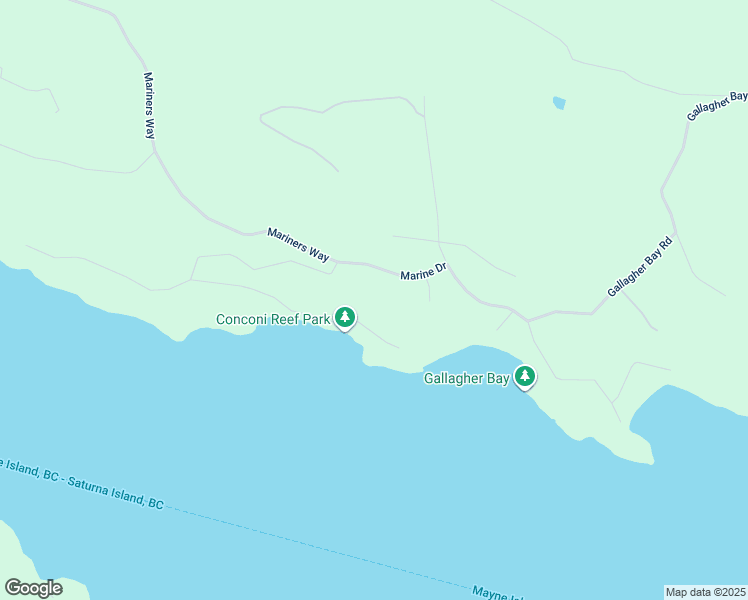 map of restaurants, bars, coffee shops, grocery stores, and more near 476 Marine Drive in Mayne Island