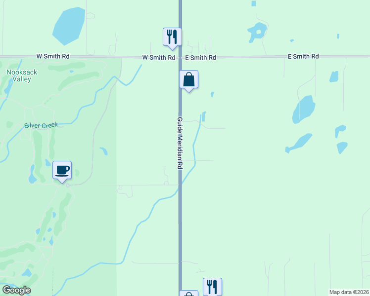 map of restaurants, bars, coffee shops, grocery stores, and more near 5156 Guide Meridian in Bellingham