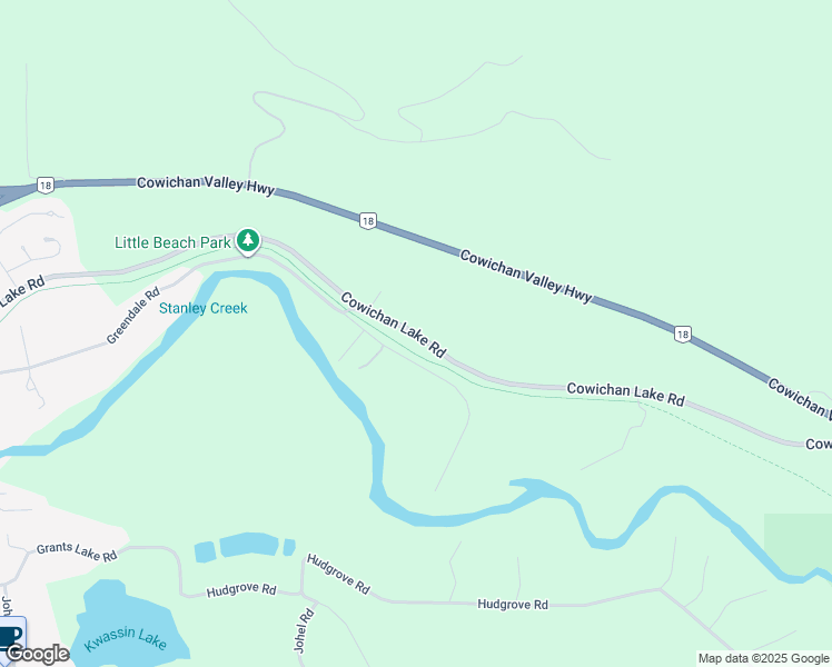 map of restaurants, bars, coffee shops, grocery stores, and more near Cowichan Lake Road in Lake Cowichan