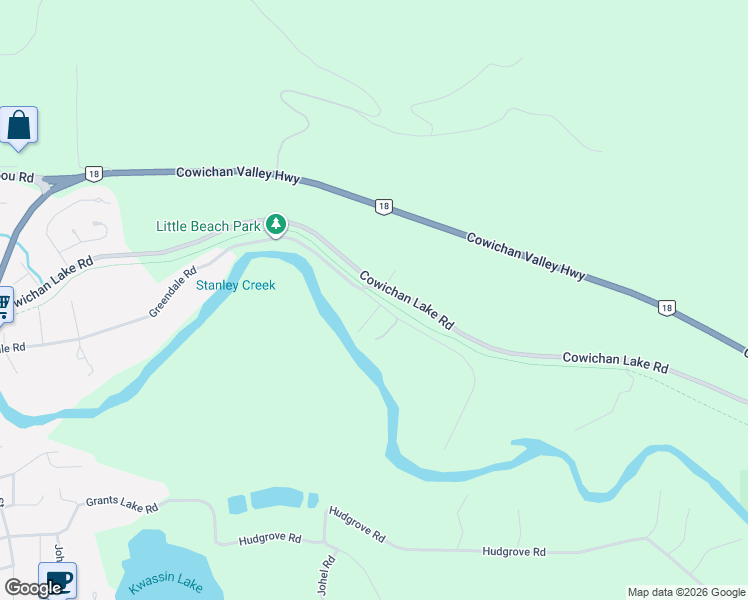 map of restaurants, bars, coffee shops, grocery stores, and more near 7840 Wentworth Road in Lake Cowichan