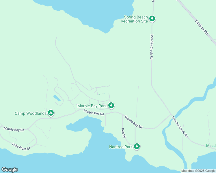 map of restaurants, bars, coffee shops, grocery stores, and more near 9215 Kestrel Drive in Honeymoon Bay