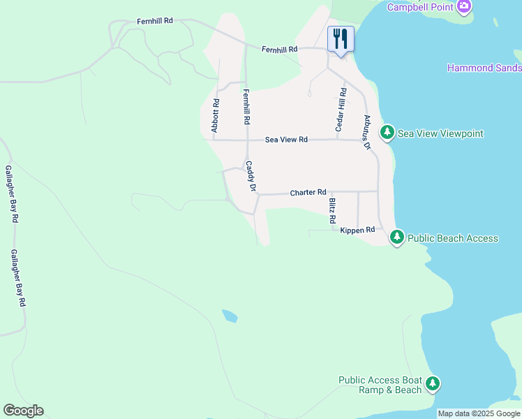 map of restaurants, bars, coffee shops, grocery stores, and more near 714 Charter Road in Mayne Island