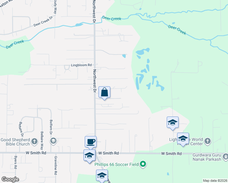 map of restaurants, bars, coffee shops, grocery stores, and more near 1050 Lanham Lane in Bellingham