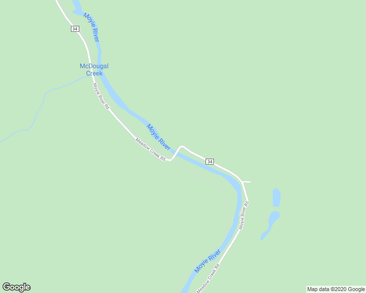 map of restaurants, bars, coffee shops, grocery stores, and more near Moyie River Road in Bonners Ferry