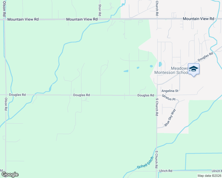 map of restaurants, bars, coffee shops, grocery stores, and more near 2586-2628 Douglas Road in Ferndale