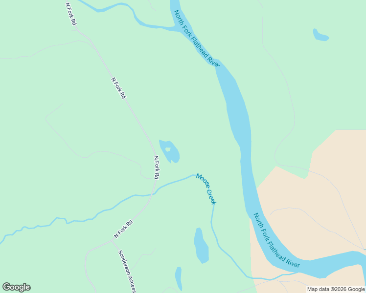 map of restaurants, bars, coffee shops, grocery stores, and more near North Fork Road in Flathead County
