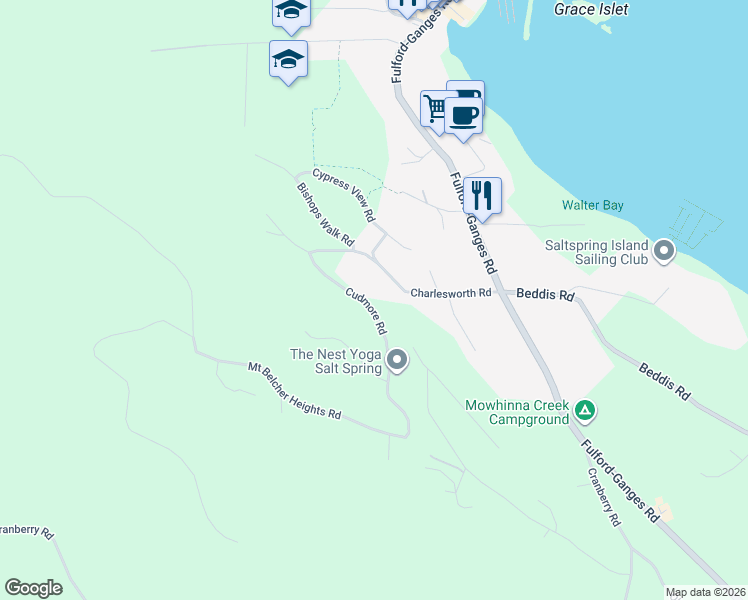 map of restaurants, bars, coffee shops, grocery stores, and more near 281 Cudmore Road in Capital