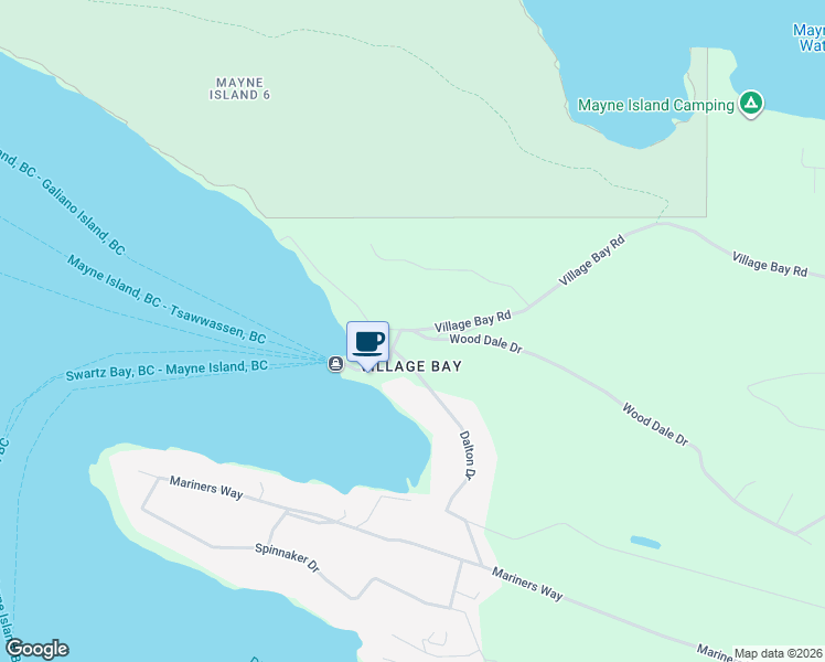 map of restaurants, bars, coffee shops, grocery stores, and more near 488 Letour Road in Mayne Island