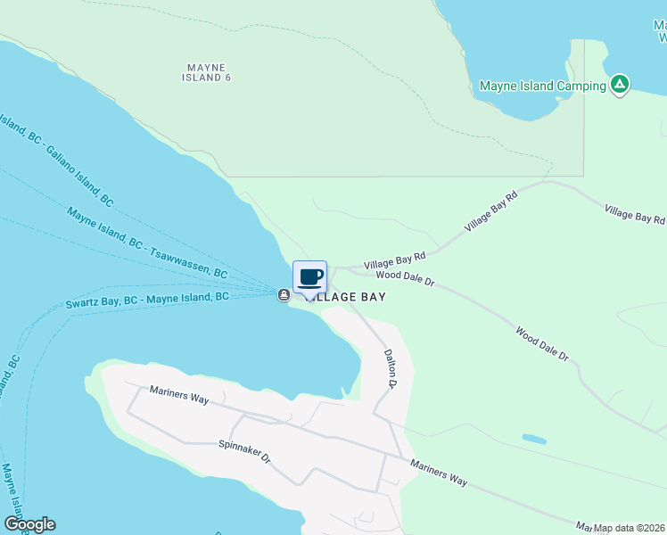 map of restaurants, bars, coffee shops, grocery stores, and more near 492 Dalton Drive in Mayne Island