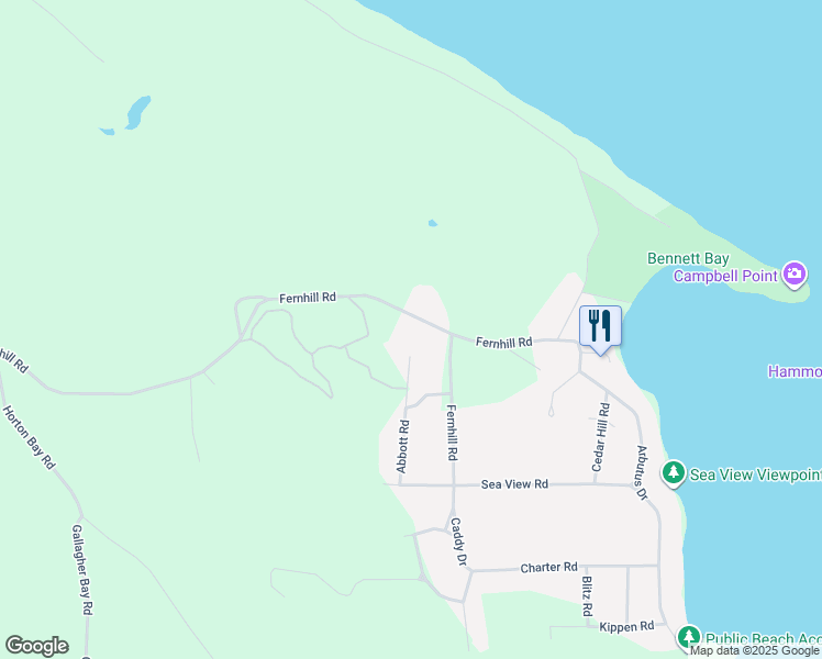 map of restaurants, bars, coffee shops, grocery stores, and more near 706 Fernhill Road in Mayne Island